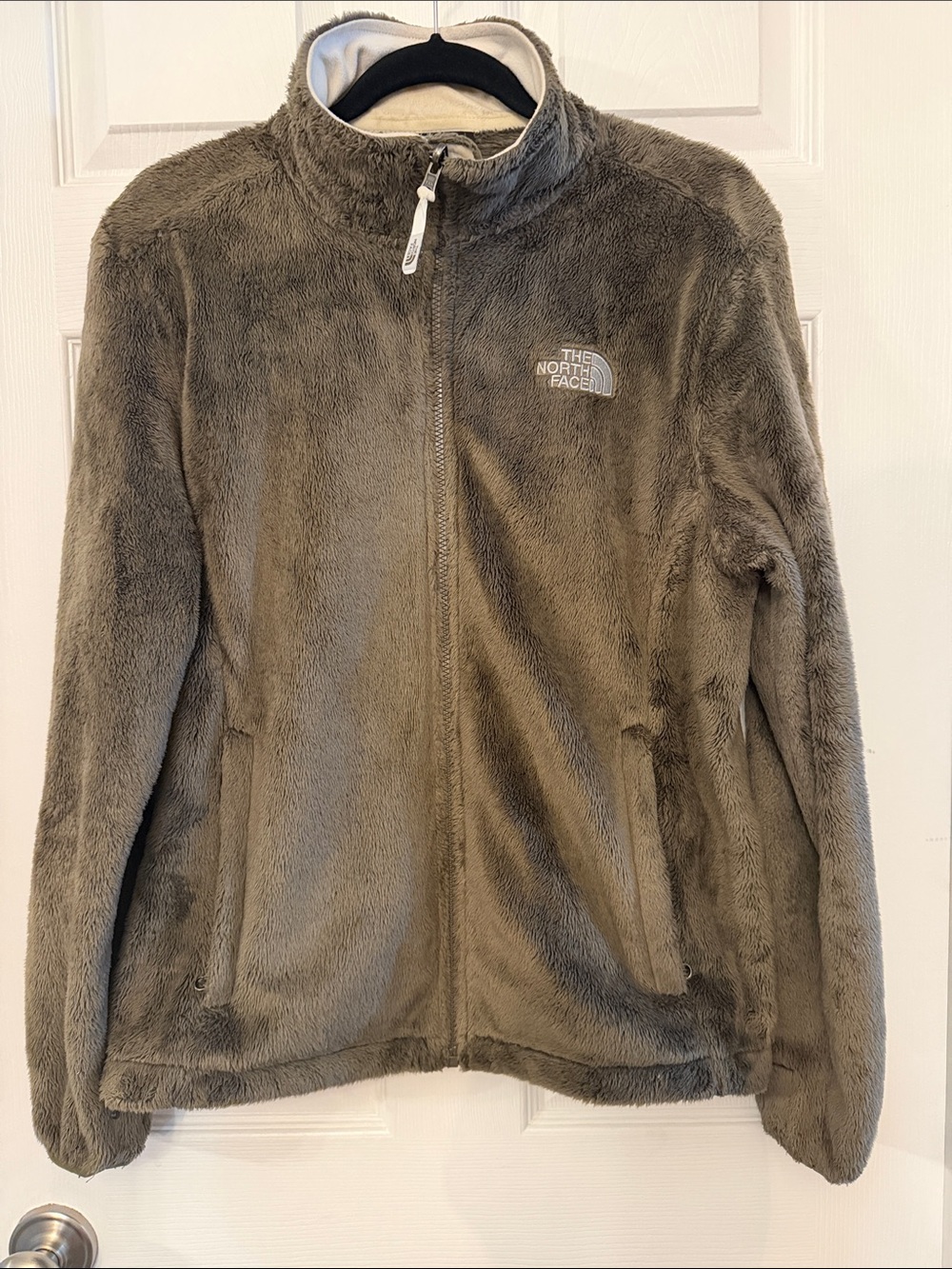 The North Face Women's Cocoa Brown Plush Fleece Jacket, Large